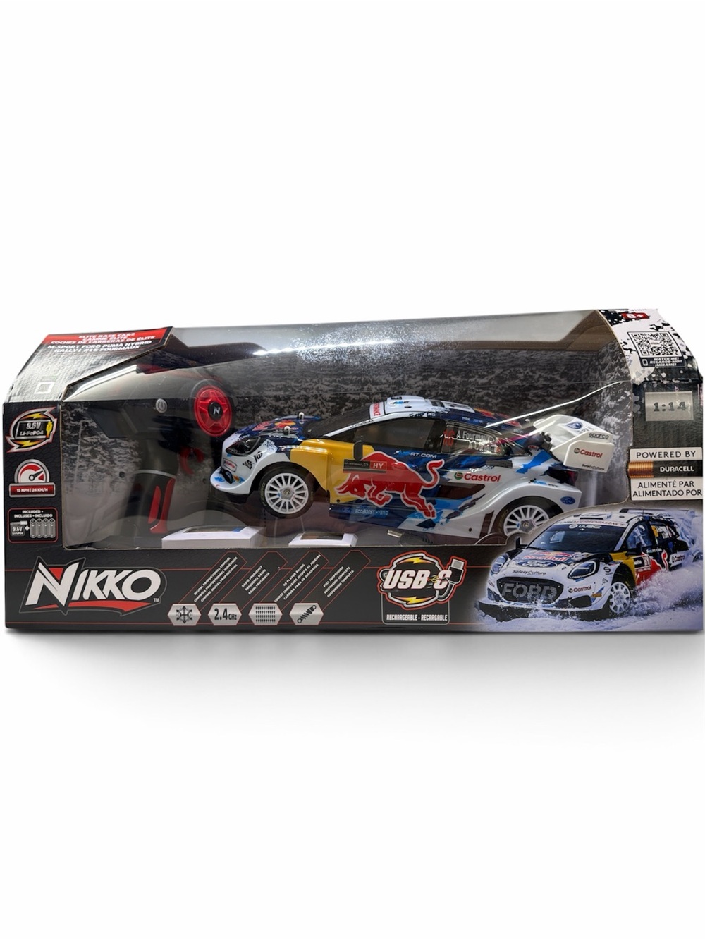 Nikko Ceramics Remote Rally Car - Blue/White/Yellow/Red